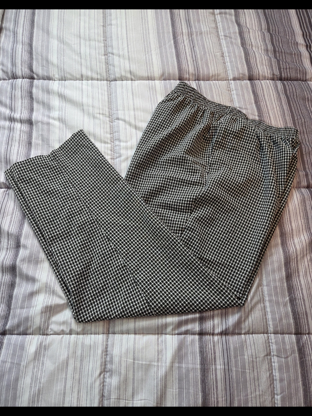 Vintage Bon Worth Black & White Gingham Check Pull-On Pants (Possible size M/L)